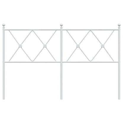 Hoofdbord 137 cm metaal wit