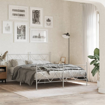 Hoofdbord 150 cm metaal wit