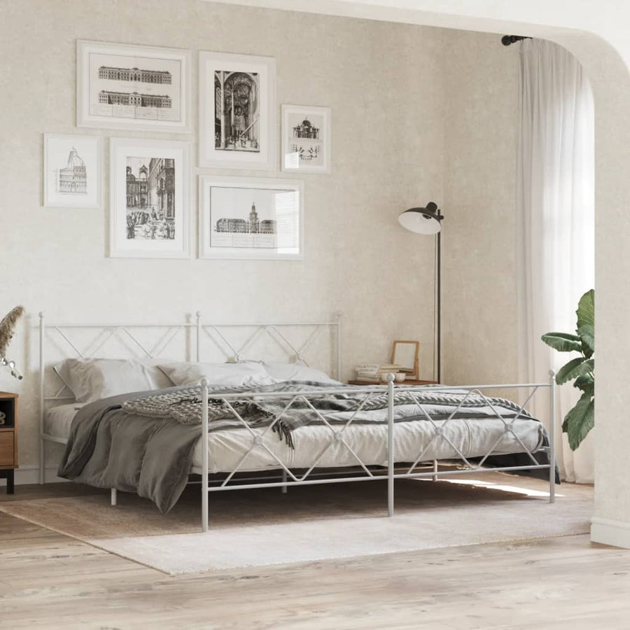 Hoofdbord 180 cm metaal wit