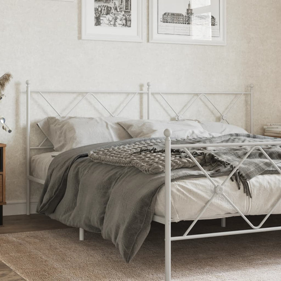 Hoofdbord 180 cm metaal wit