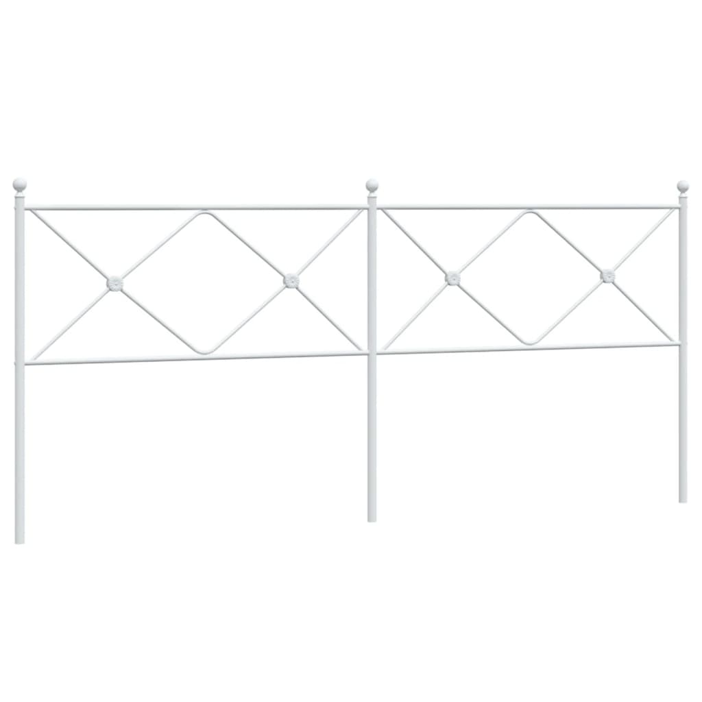 Hoofdbord 193 cm metaal wit