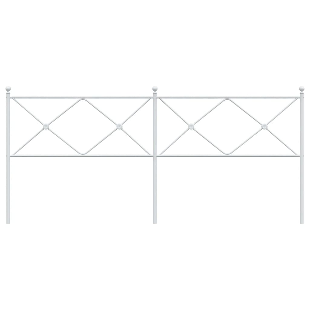 Hoofdbord 193 cm metaal wit