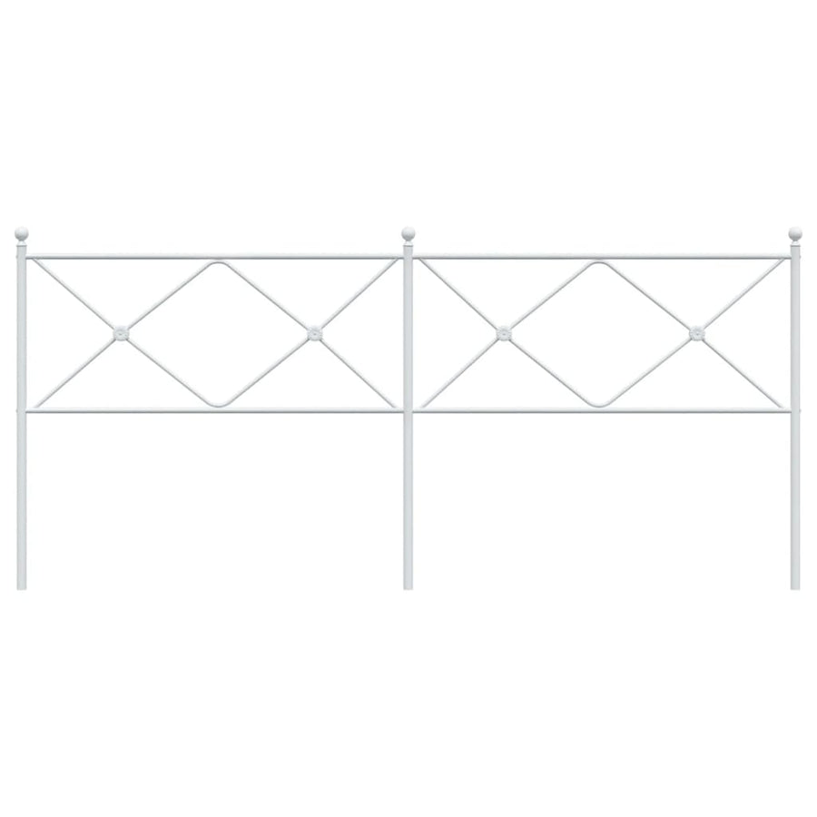 Hoofdbord 193 cm metaal wit