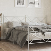 Hoofdbord 193 cm metaal wit