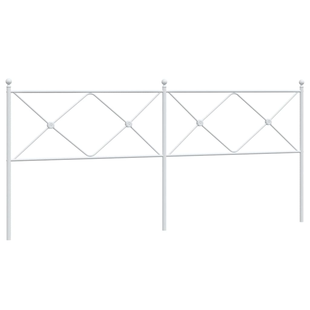 Hoofdbord 200 cm metaal wit
