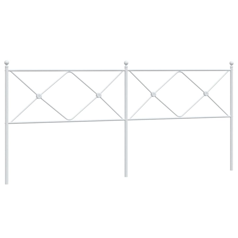 Hoofdbord 200 cm metaal wit