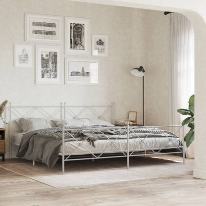 Hoofdbord 200 cm metaal wit
