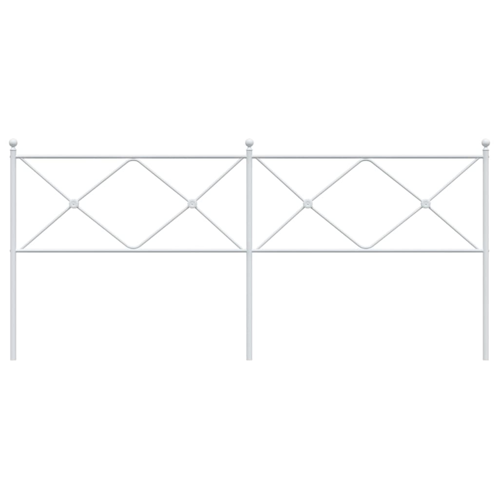 Hoofdbord 200 cm metaal wit