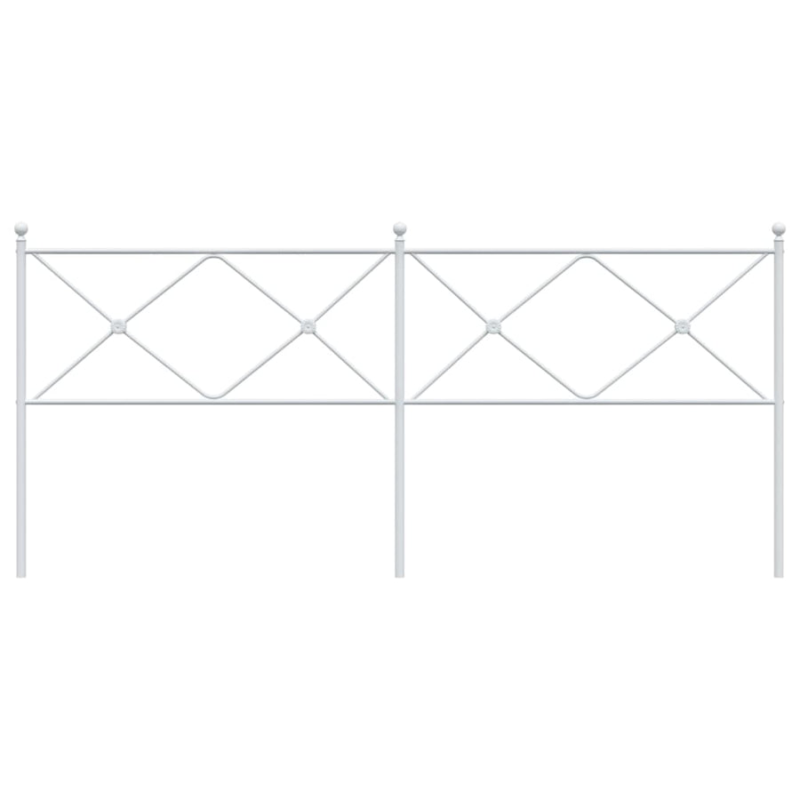 Hoofdbord 200 cm metaal wit