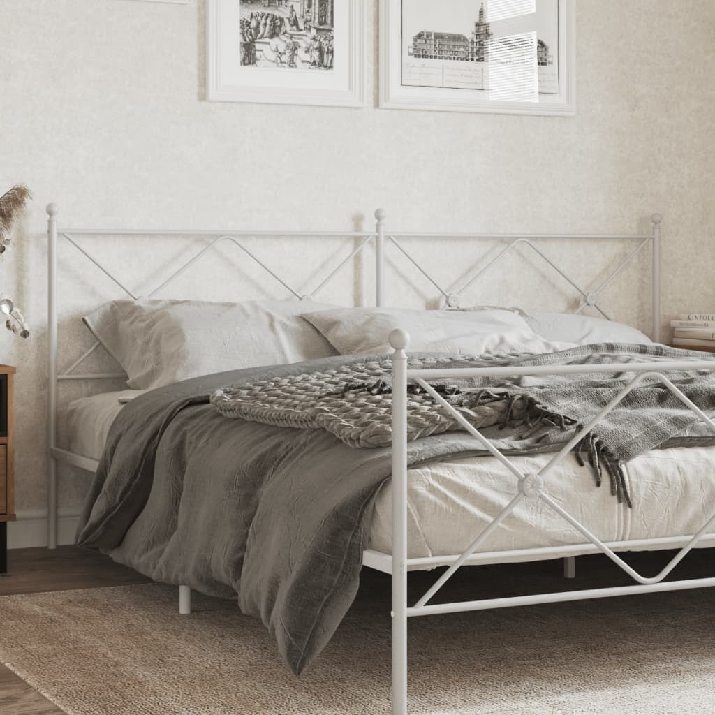 Hoofdbord 200 cm metaal wit