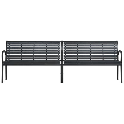 Tuinbank Dubbel 231 Cm Staal En Hkc Zwart