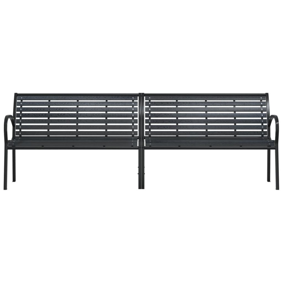 Tuinbank Dubbel 231 Cm Staal En Hkc Zwart