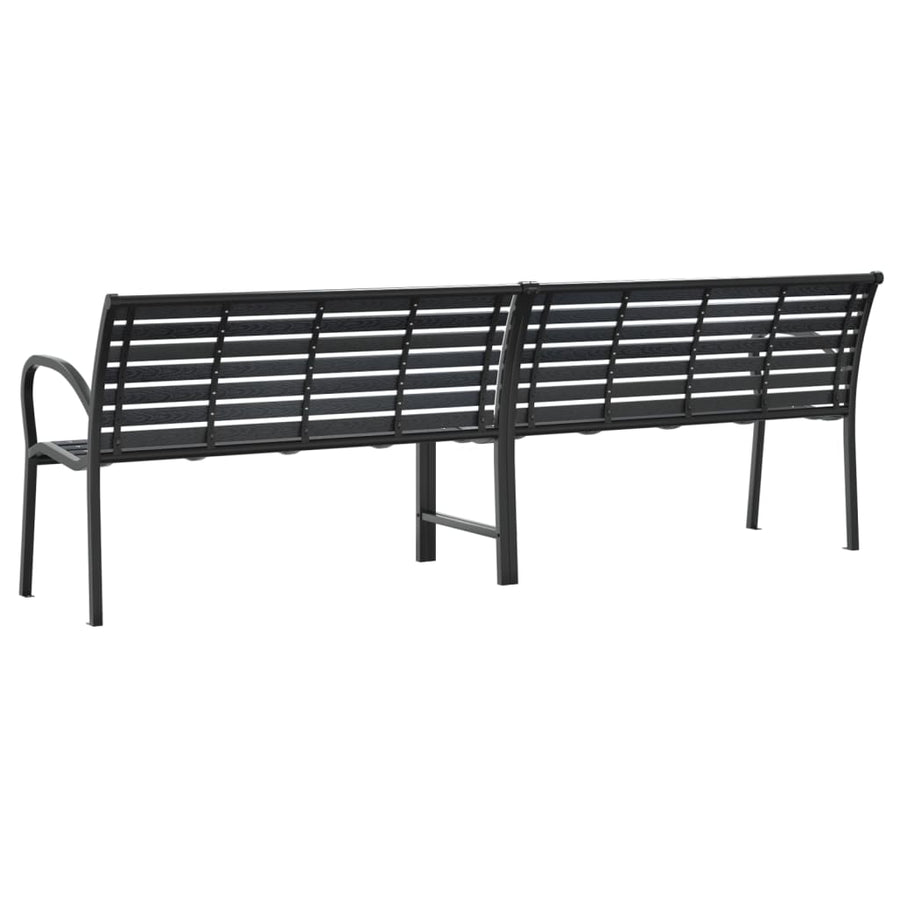 Tuinbank Dubbel 231 Cm Staal En Hkc Zwart