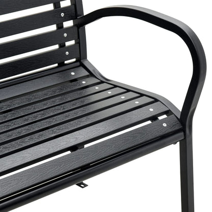 Tuinbank Dubbel 231 Cm Staal En Hkc Zwart