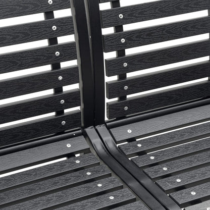 Tuinbank Dubbel 231 Cm Staal En Hkc Zwart