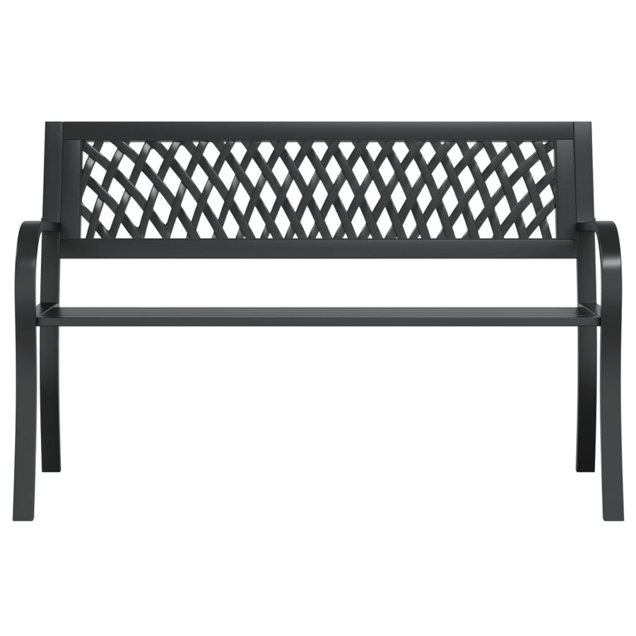 Tuinbank 120 cm staal zwart