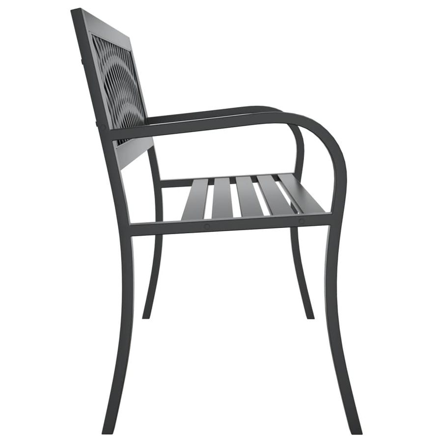 Tuinbank 120 cm staal zwart