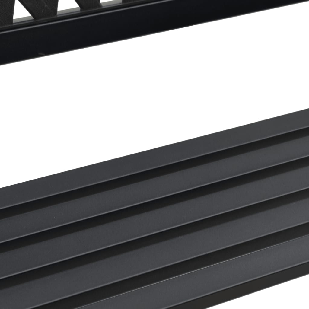 Tuinbank 120 cm staal zwart