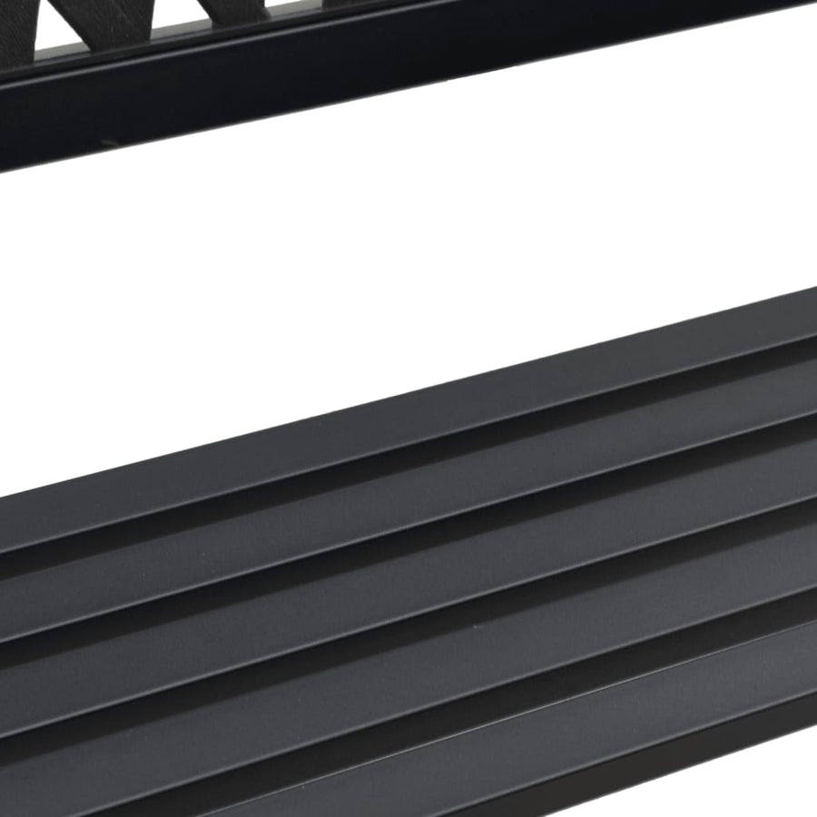 Tuinbank 120 cm staal zwart