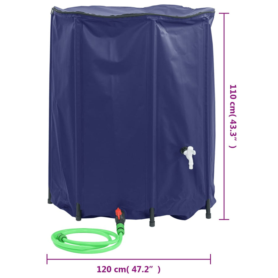 Watertank Met Kraan Opvouwbaar 1250 L Pvc