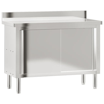 Keukenwerktafel Met Schuifdeuren Roestvrijstaal