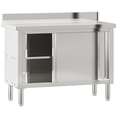 Keukenwerktafel Met Schuifdeuren Roestvrijstaal