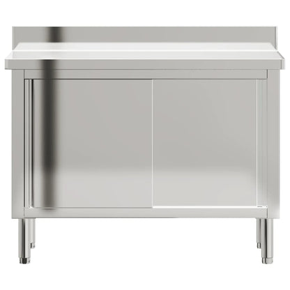 Keukenwerktafel Met Schuifdeuren Roestvrijstaal