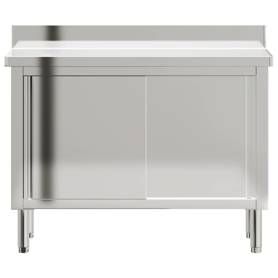 Keukenwerktafel Met Schuifdeuren Roestvrijstaal