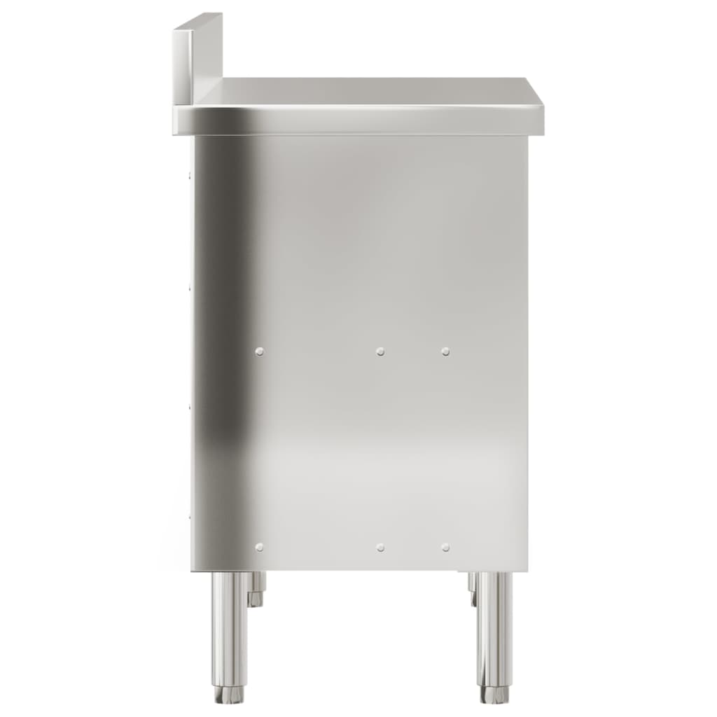 Keukenwerktafel Met Schuifdeuren Roestvrijstaal