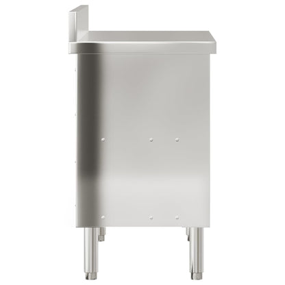Keukenwerktafel Met Schuifdeuren Roestvrijstaal