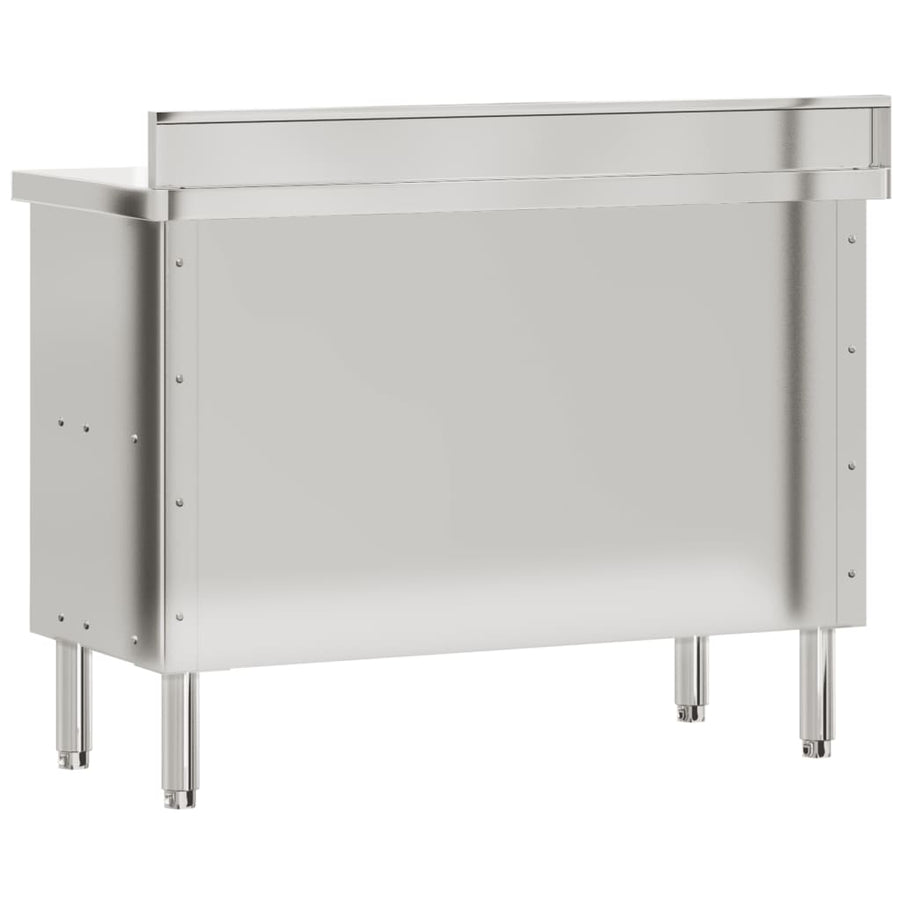 Keukenwerktafel Met Schuifdeuren Roestvrijstaal