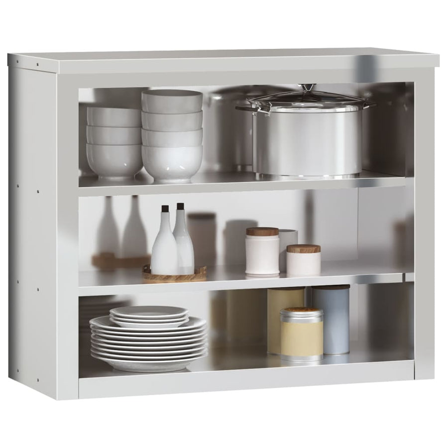 Keukenwandkast Met Schappen Roestvrijstaal