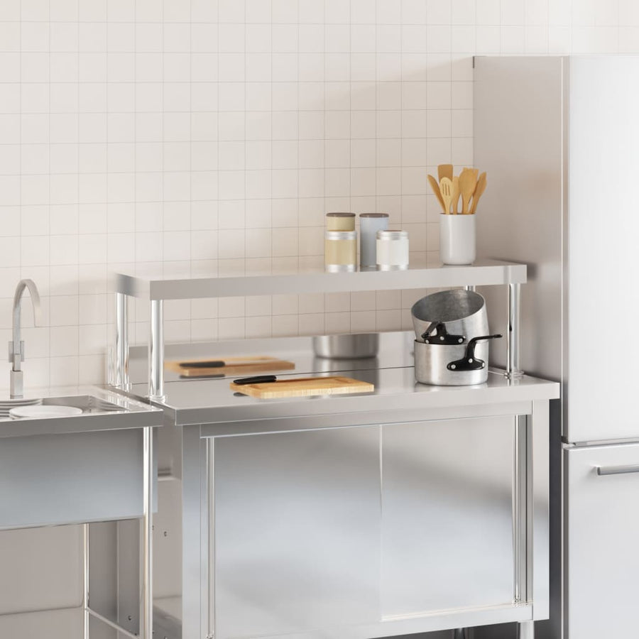 Verhoging Voor Werktafel Roestvrij Staal 110 x 30 x 35 cm