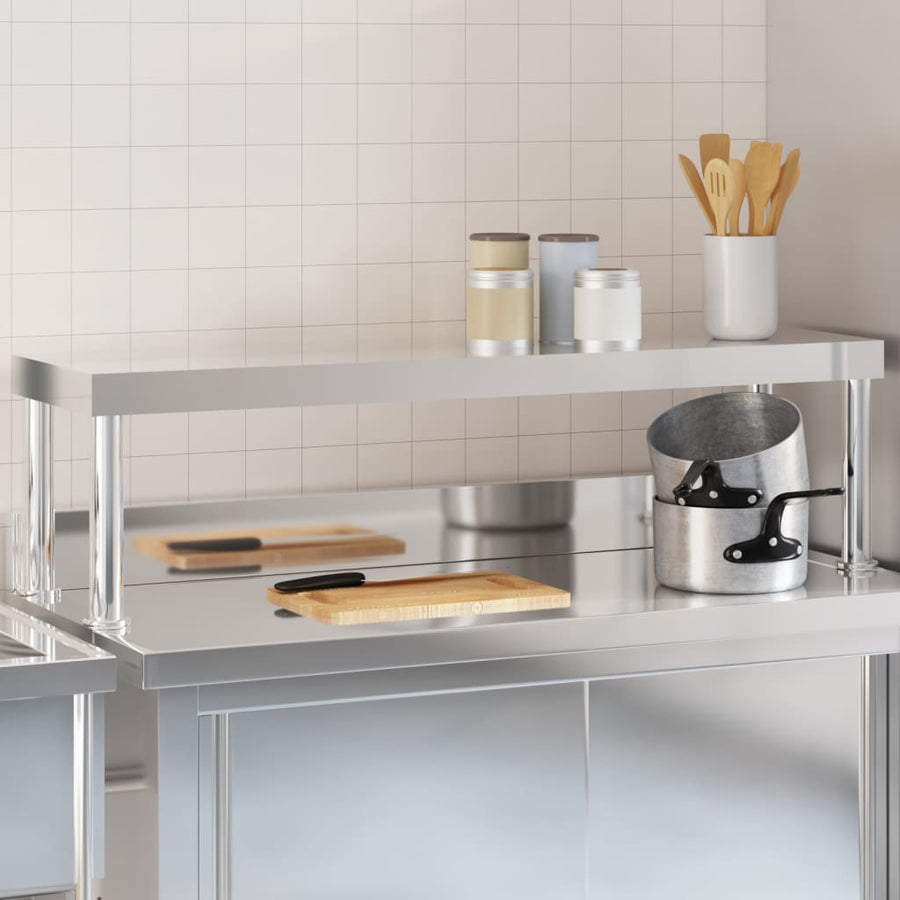 Verhoging Voor Werktafel Roestvrij Staal 110 x 30 x 35 cm