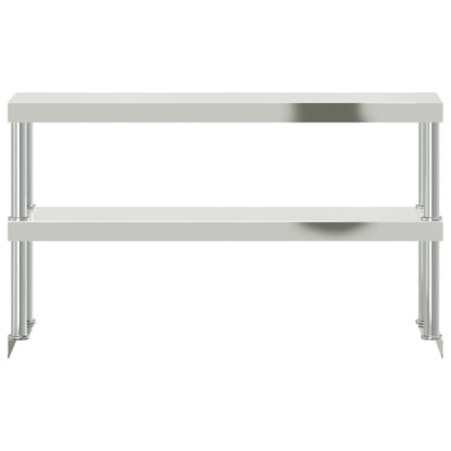 Verhoging Voor Werktafel 2-Laags Roestvrij Staal 110 x 30 x 65 cm