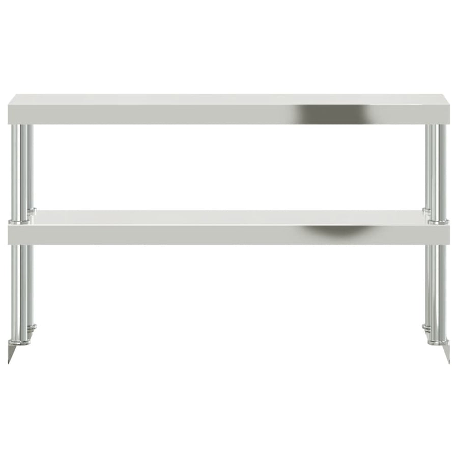 Verhoging Voor Werktafel 2-Laags Roestvrij Staal 110 x 30 x 65 cm