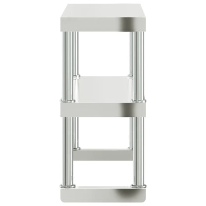Verhoging Voor Werktafel 2-Laags Roestvrij Staal 110 x 30 x 65 cm