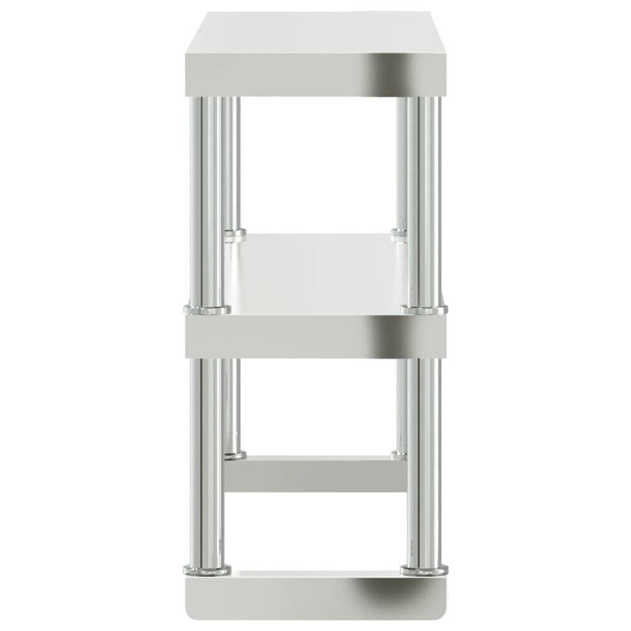 Verhoging Voor Werktafel 2-Laags Roestvrij Staal 110 x 30 x 65 cm