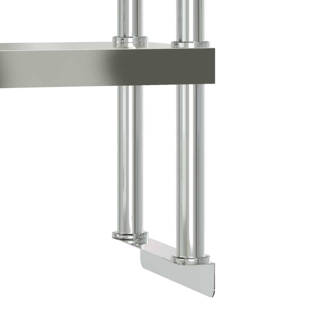 Verhoging Voor Werktafel 2-Laags Roestvrij Staal 110 x 30 x 65 cm