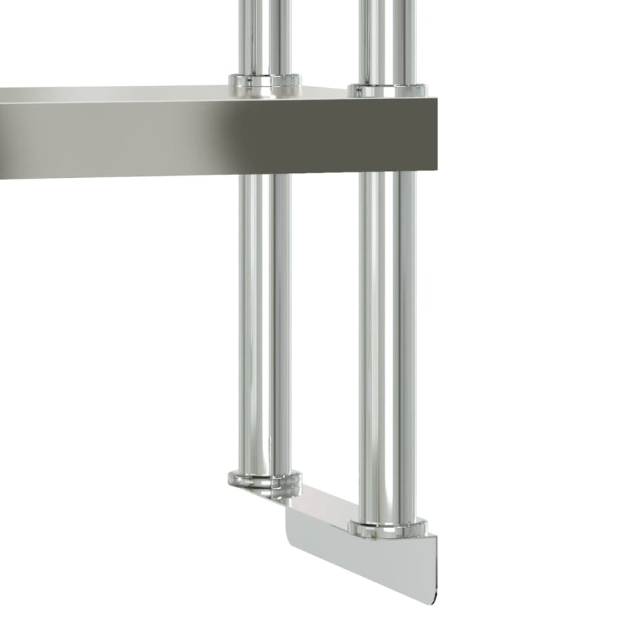Verhoging Voor Werktafel 2-Laags Roestvrij Staal 110 x 30 x 65 cm