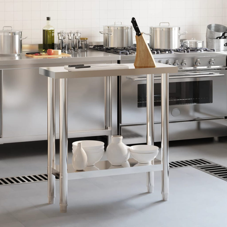 Keukenwerktafel 82,5X30X85 Cm Roestvrij Staal 82.5 x 30 x 85 cm