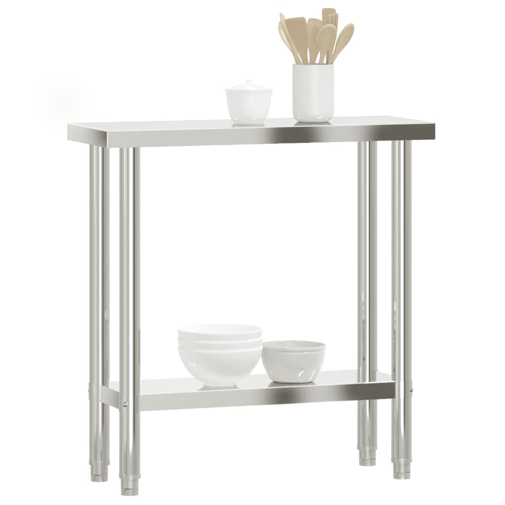 Keukenwerktafel 82,5X30X85 Cm Roestvrij Staal 82.5 x 30 x 85 cm