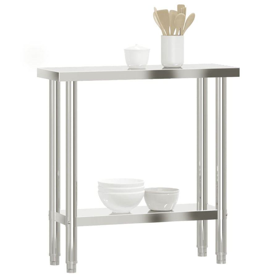 Keukenwerktafel 82,5X30X85 Cm Roestvrij Staal 82.5 x 30 x 85 cm