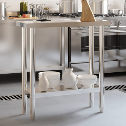 Keukenwerktafel 82,5X30X85 Cm Roestvrij Staal 82.5 x 30 x 85 cm