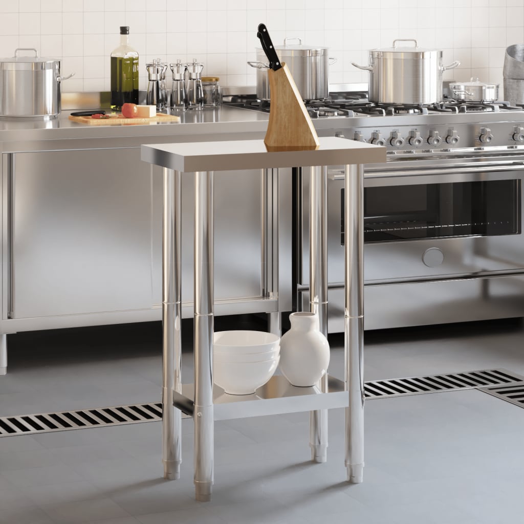 Keukenwerktafel 55X55X85 Cm Roestvrij Staal