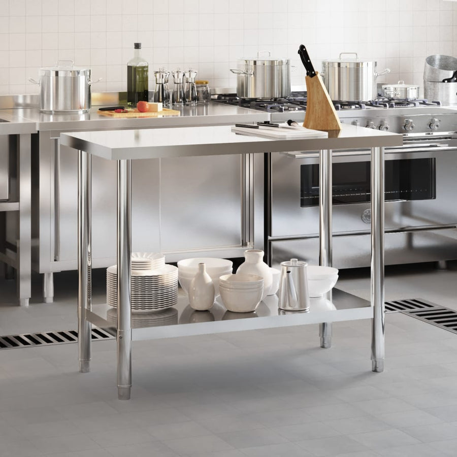 Keukenwerktafel 110X55X85 Cm Roestvrij Staal