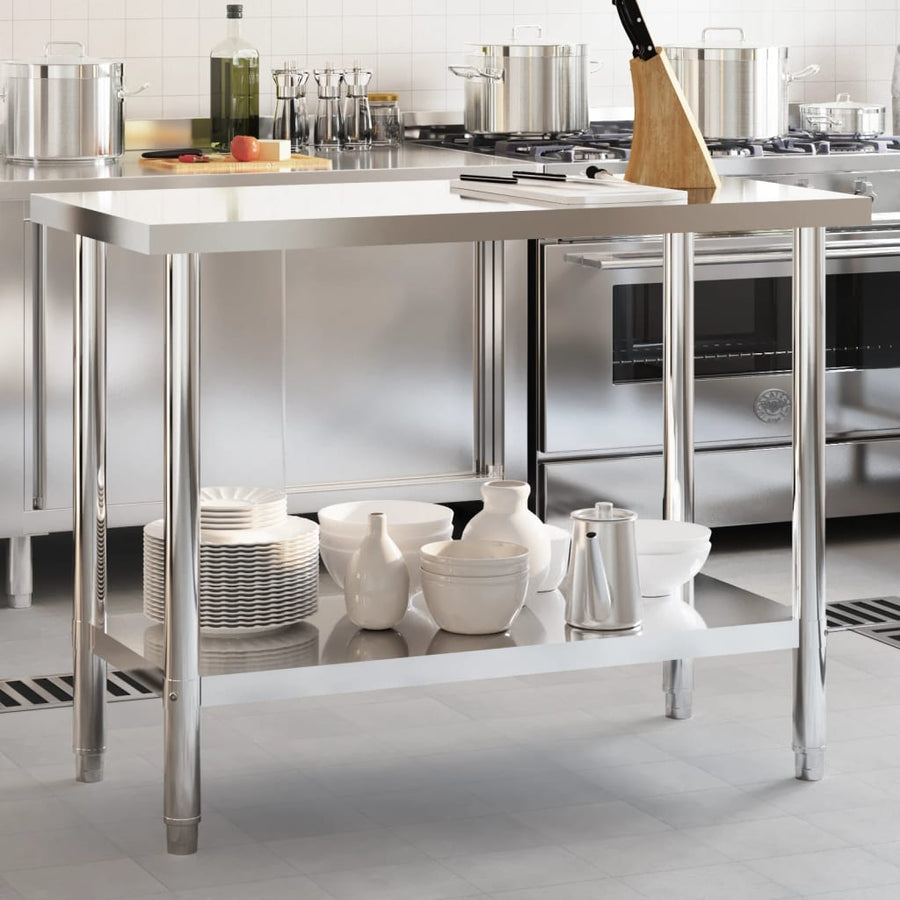Keukenwerktafel 110X55X85 Cm Roestvrij Staal