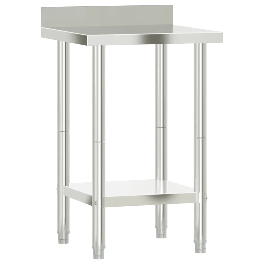 Keukenwerktafel Met Spatscherm 55X55X93 Cm Roestvrij Staal
