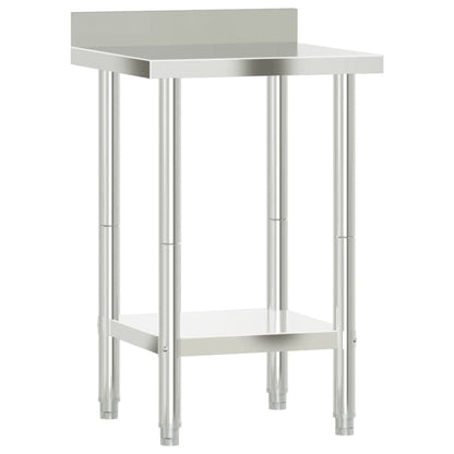 Keukenwerktafel Met Spatscherm 55X55X93 Cm Roestvrij Staal