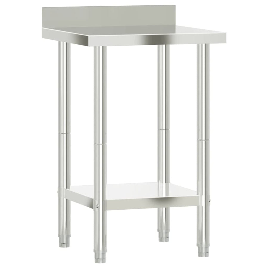 Keukenwerktafel Met Spatscherm 55X55X93 Cm Roestvrij Staal